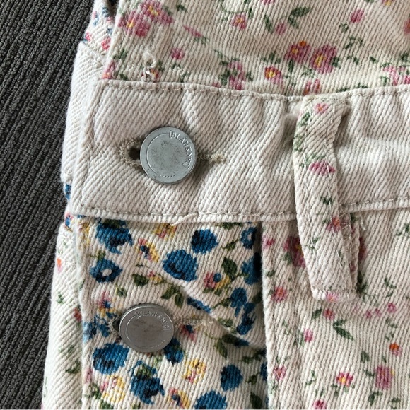 Free People Floral Print Overalls in Cream and Pink - Picture 10 of 10